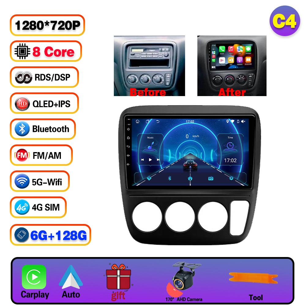 Autoradio Android 15 avec Carplay pour Honda CRV CR-V 1995 1996 1997 1998 1999 2000 2001 Lecteur multimédia GPS Unité principale tout en un