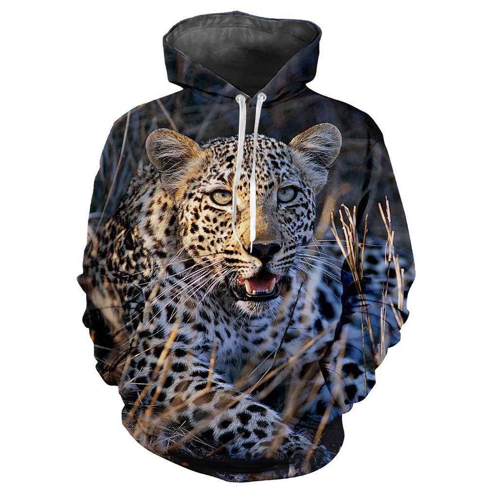 Tiger Djur Best 3d Tryckt Vår Och Höst Män Med Huvtröja Lös Casual Mode Personlighet För Att Skapa Bekväma Kläder