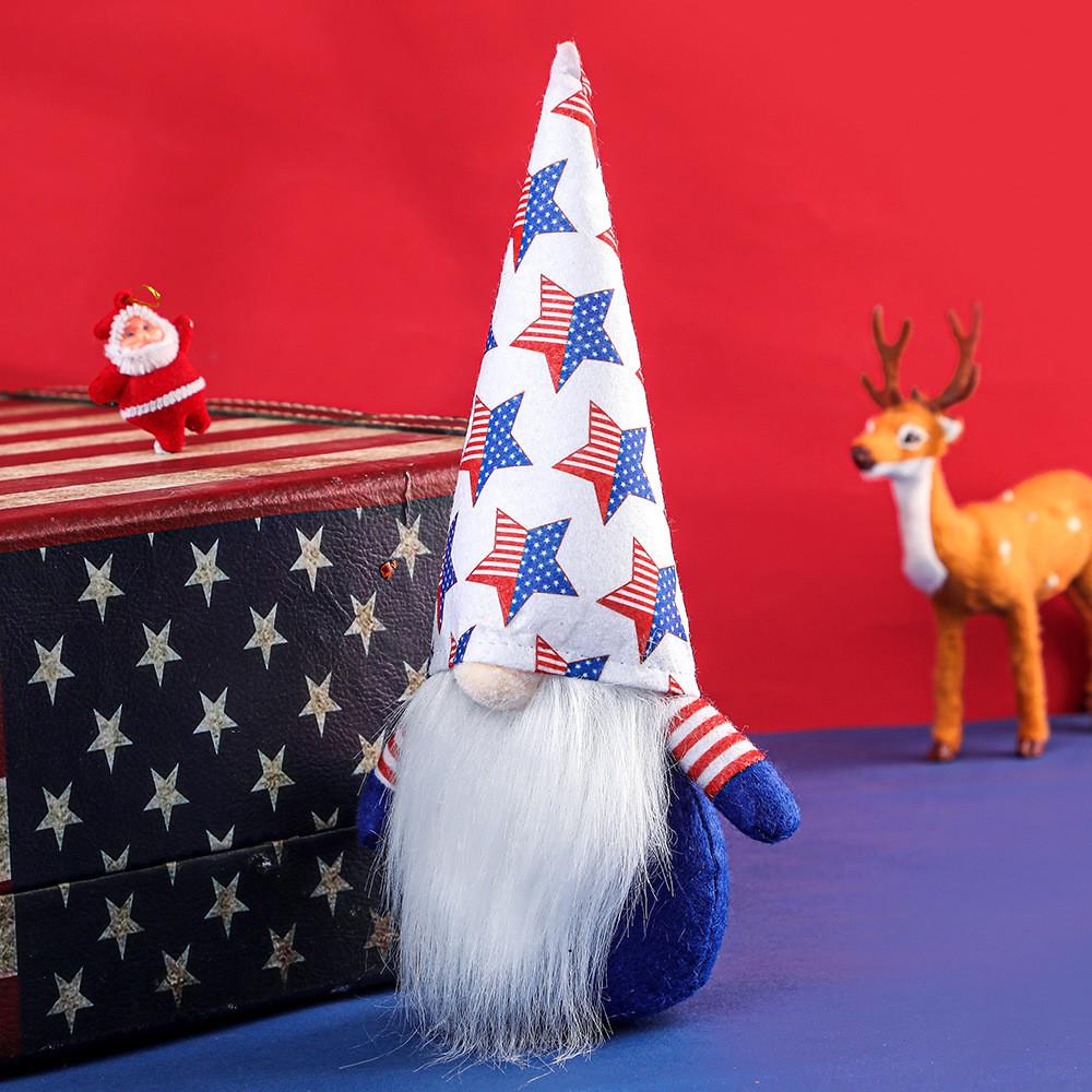 Adorable Day Independence Gnome Doll With Star Hat For Home And Holiday Decor