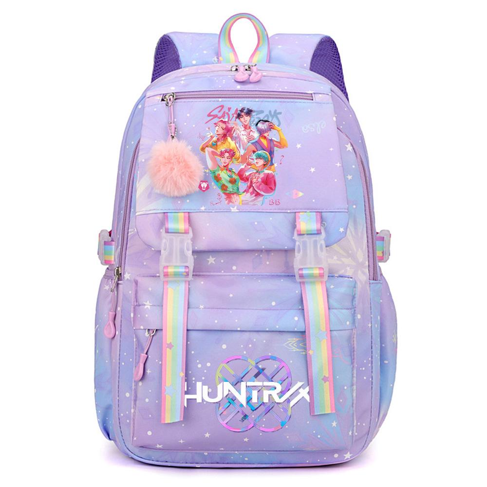 Anime K-Pop Demon Hunters Printed Large Capacity Waterproof Backpack Teenger Student Girl Boy Schoolbag Bookbag Women Large Capacity Travel Bag Gift