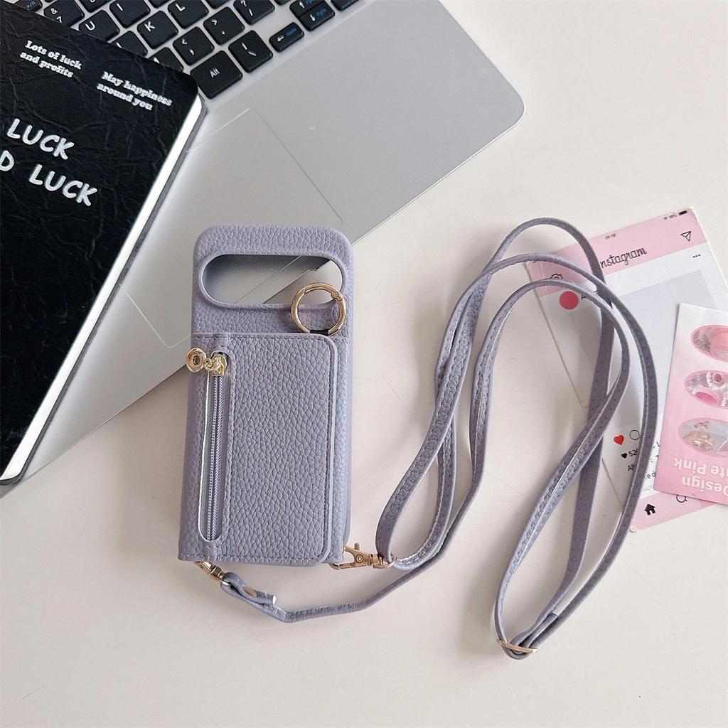 Crossbody Wallet with Card Holder Ring Phone Case for Google Pixel 10 9 Pro XL 8 7 Pro 8A 7A 6A 5G Leather Shockproof Cover
