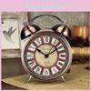 Classic Alarm Bell Clock Vintage Retro Silent Luminous Analog Child Supplies
