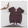 Baby Boy Long Sleeve Striped Romper Newborn Spring Autumn Outfit