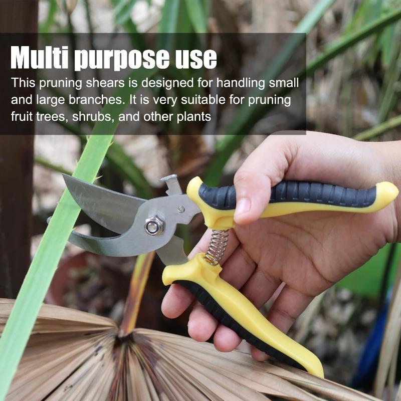 Professional Garden Scissors Stainless Steel Shears Bypass Pruning Tree Thick Branch Trimming Beak Scissors Sharp Hand Pruners