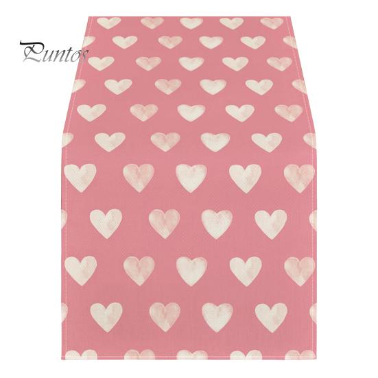 

Дорожка для праздничного стола Heartn Print Утолщенная, термостойкая, 3 размера, простая в уходе, нескользящая, для Дня святого Валентина, для отелей, ресторанов, свадеб, банкетов S розовый