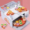 Kids Simulation Food Kitchen Toys Wooden Pizza Cutting Pretend Play House Oven Bbq Rack Set Children Educational Cooking Toys