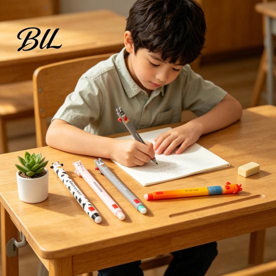 Kid-friendly Pen Farm Animal Erasable Gel Pens for Kids Cute Cartoon Cow Turkey Donkey Child Safe Pig Design Smooth Writing Easy Erase Fun School