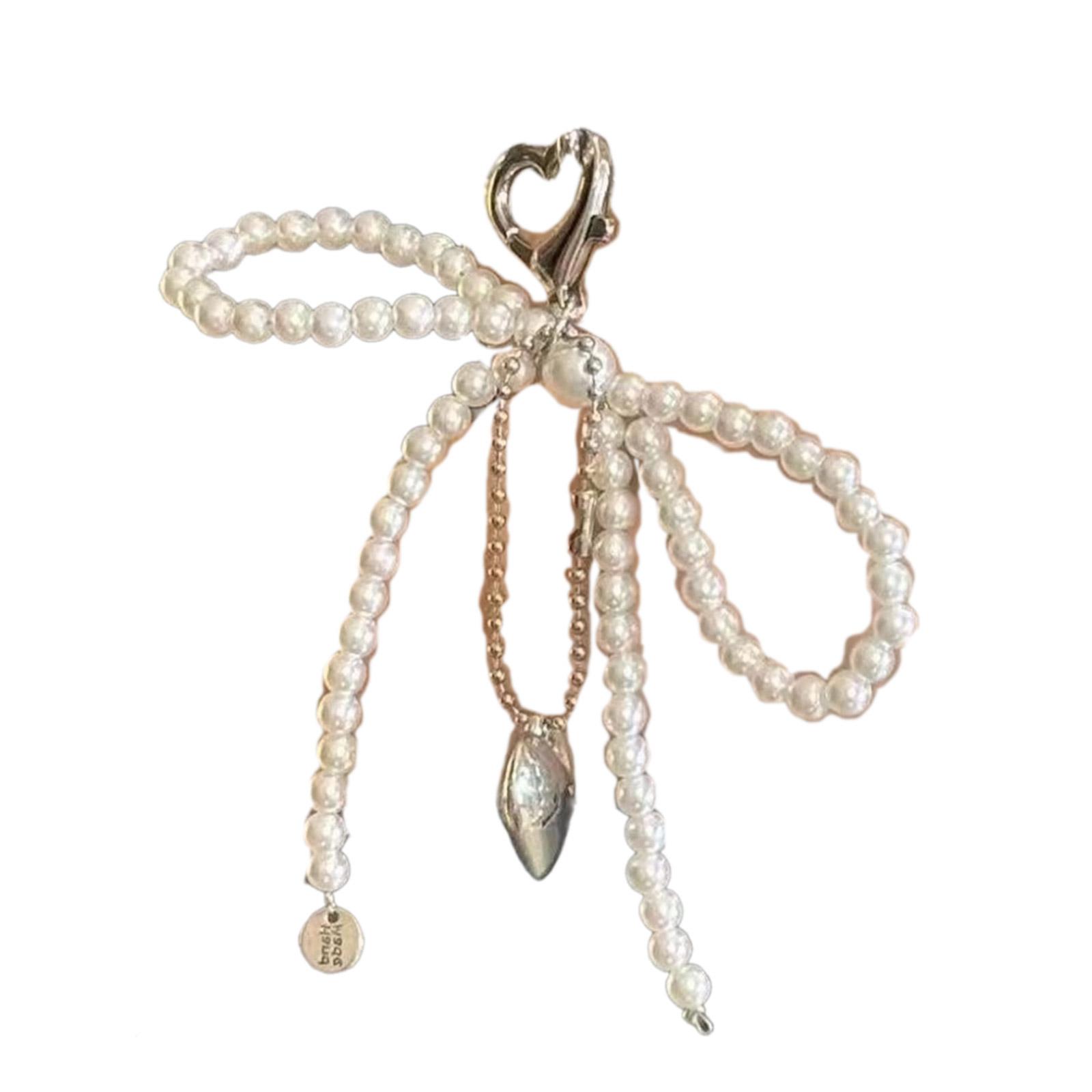 

Жемчуг и бант, тепловой брелок, милые украшения, брелок с орнаментом, рюкзак, сумка, подвеска, подарок для девочек и женщин