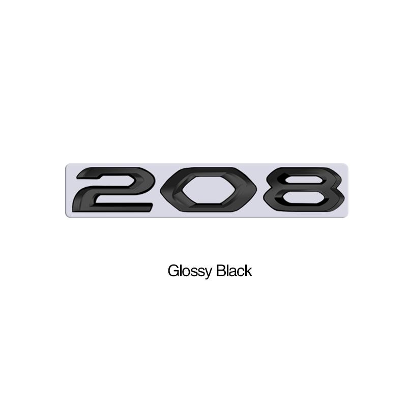 GLZU2 For Peugeot 208 GT Car 3D Metal Letters Logo Badge Decals Sticker Car Auto Rear Trunk Alphabet Emblem Styling Stickers