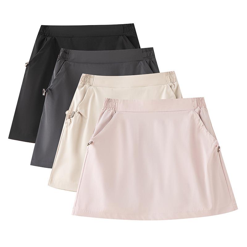 Casual Summer High Waist Aline Skirt With Drawstring For Womens Fashion