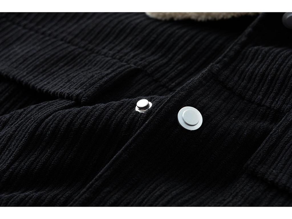 Cross-Border E-Commerce Corduroy Jacket, M-8XL Plus Size, Windproof, Work-Ready, Lapel Style, Thickened Velvet for Fat People