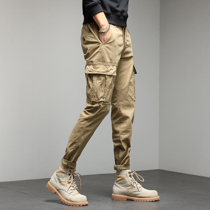 JAYSCE 2024 Yeni erkek Sokak Hip-Hop Tarzı Pantolon Moda Kalın Tulum Açık Eğlence Ince Pantolon