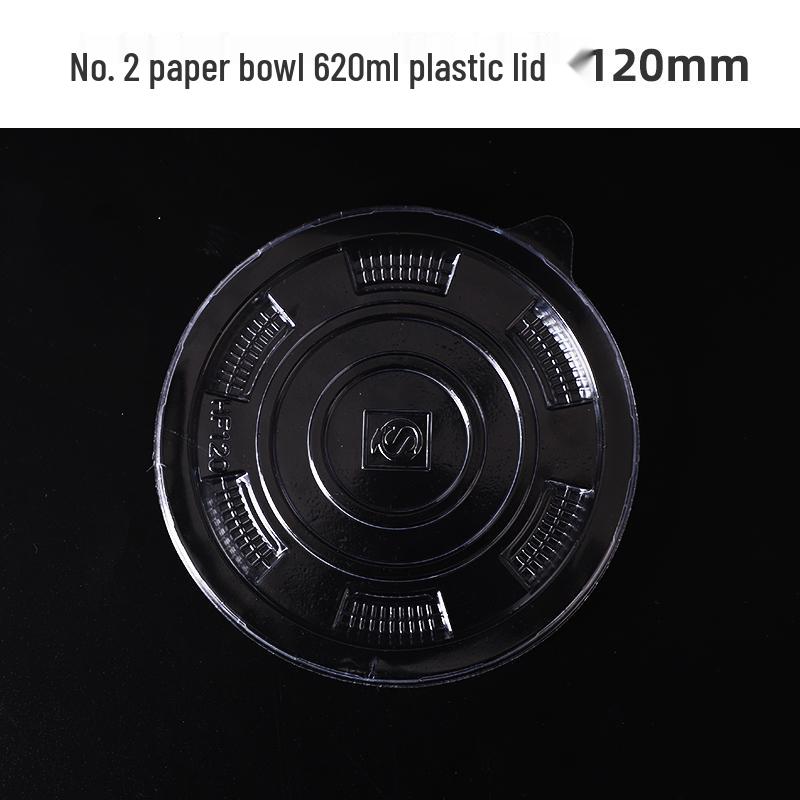 Zesílená jednorázová papírová miska s víčkem na svačiny s sebou