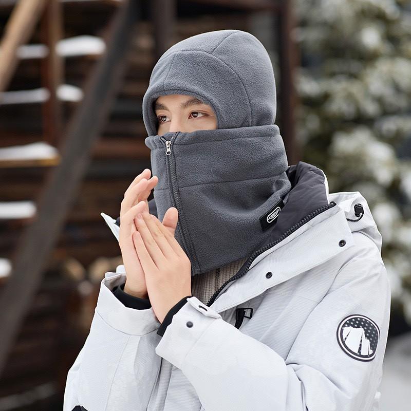 Winter Thermal Cycling Balaclava Hat With Fleece Lining Windproof Hood Men Women Outdoor Cold Weather Protection