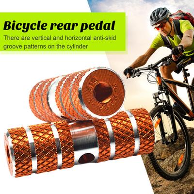 2Pcs Aluminum Alloy Bike Pegs Foot Pedals Backseat Stands Foot Rest Anti-Slip Stunt Pedal for BMX Mountain Road Bicycle Cycling Accessories