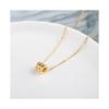 Korean Cold Style 24K Gold-Plated Clavicle Necklace – Titanium Steel Pendant Jewelry
