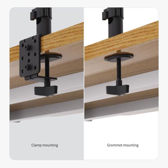 Dual Monitor Desk Mount with Articulating Arm VESA 75x75 to 100x100 Cable Management Adjustable Rotating 13-27 Inches Display Screen Stand
