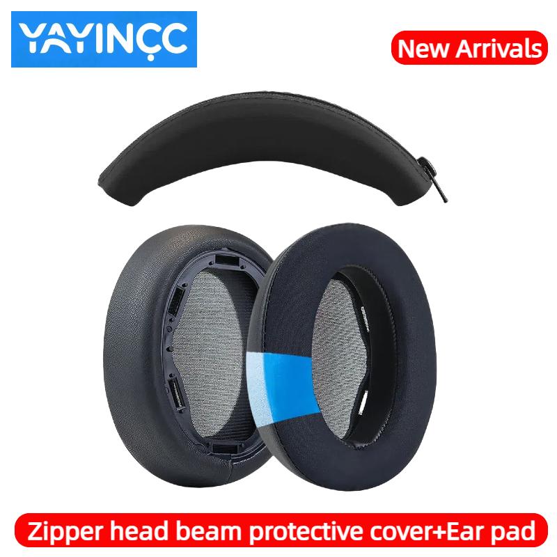 YAYINCC Replacement Protein Memory sponge Earpads Silicone zipper head beam protective cover for SONY WH-H910N Headphones