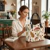  Mushroom Print Tote Bag Casual Shopping Shoulder Bag