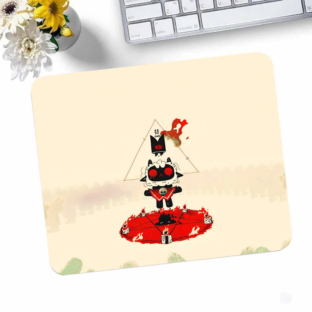 Cult Of The Lamb Gaming Mousepad Small LockEdge Mouse Pad For Gamers Computer Desk Pad Rectangular Anti-slip Rubber