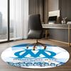 Olympique de Marseille Printed Round Rug Carpet Chair Rug Area Rug Entryway Doormats,for Office Chair Living Room Bedroom Kitchen Room.