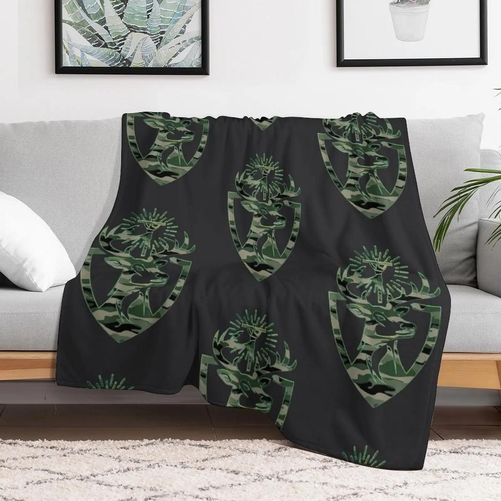 St Hubert Hubertus Patron Saint of Hunters Stag Throw Blanket Machine Washable Soft Warm Blanket