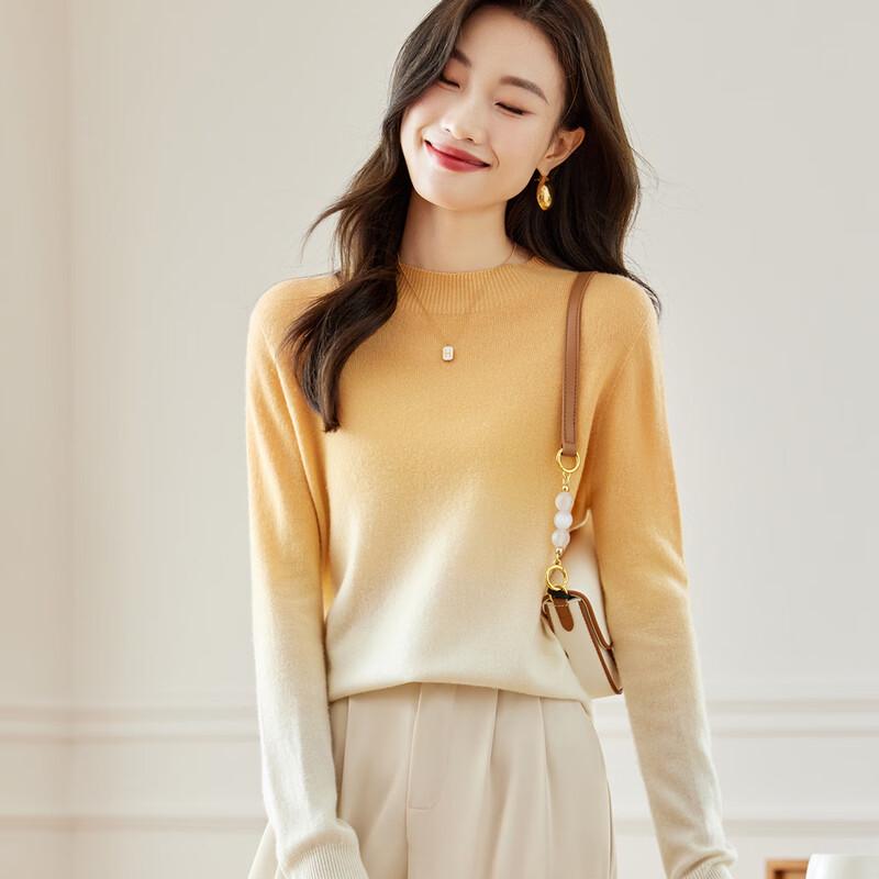 Srcr Women's Dye-Dip Gradient 100% Wool Sweater