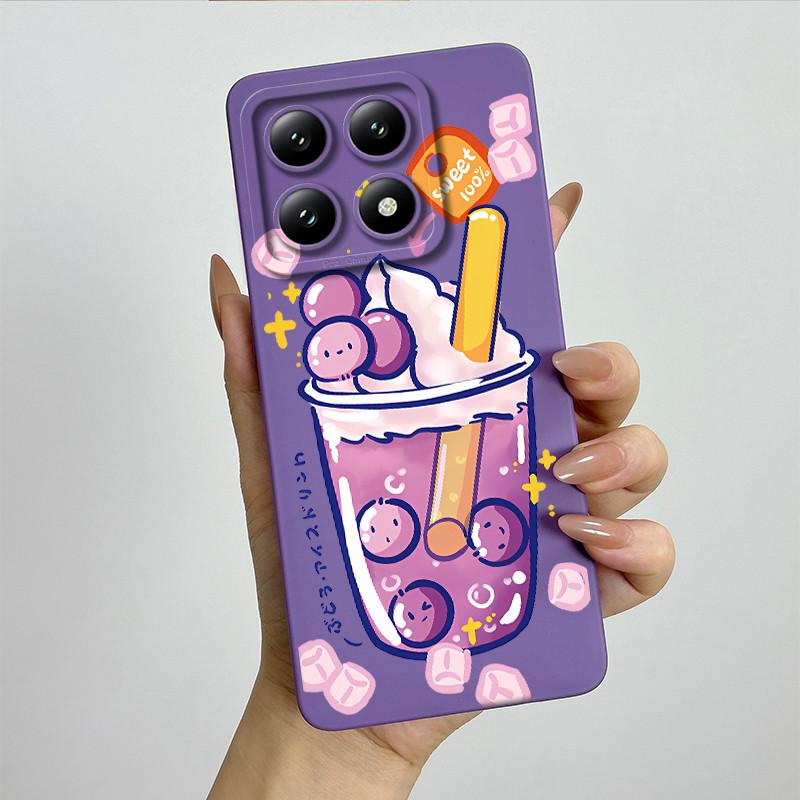 For Xiaomi 14T Pro Phone Case 14Tpro Soft Silicone TPU Sweet Painted Casing Cartoon Printed Shockproof Protective Back Cover