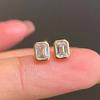 OEVAS Classic Oval/Water Drop Bubble Zircon Earrings for Women S925 Silver Plated Gold Party Fine Jewelry