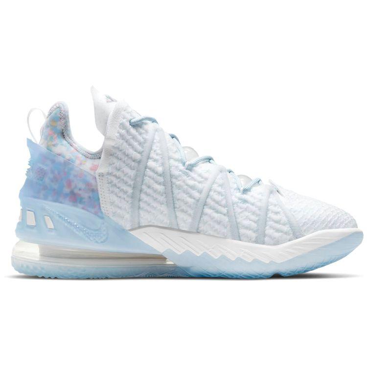 Nike LeBron 18 EP Play For The Future Unisex Sneakers White Blue-Tint Clear CW3155-400