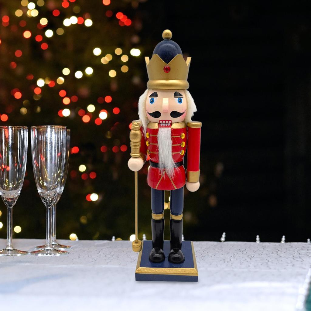 Nutcracker Ornament DIY Craft Xmas Statue for Centerpiece Garden Desktop