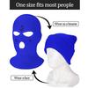 Cross Embroidery Ski Mask Winter Balaclava Hat 3-Hole Knitted Full Face Cover Neck Gaiter Warm Beanie For Outdoor Sport