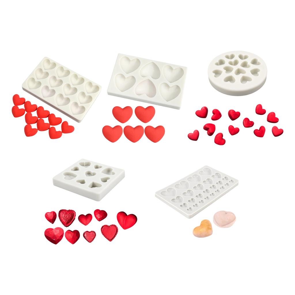 Multi Cavity Silicone Bakewares Heart Shaped Molds for Chocolate Cake Fondant Candy Baking Tool Kitchen Accessories