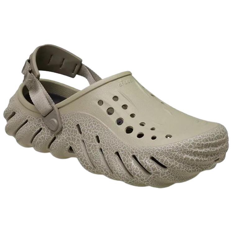 Crocs Echo Bobo Stone Versatile Casual Clogs Unisex Clogs Gray-Brown 211630-0LJ