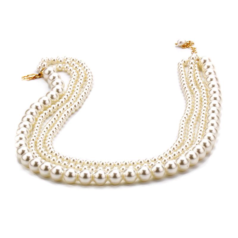 Versatile Multi-Layer Faux Pearl Necklace - Summer Party Accessory with Multiple Styling Options, E-commerce Bestseller