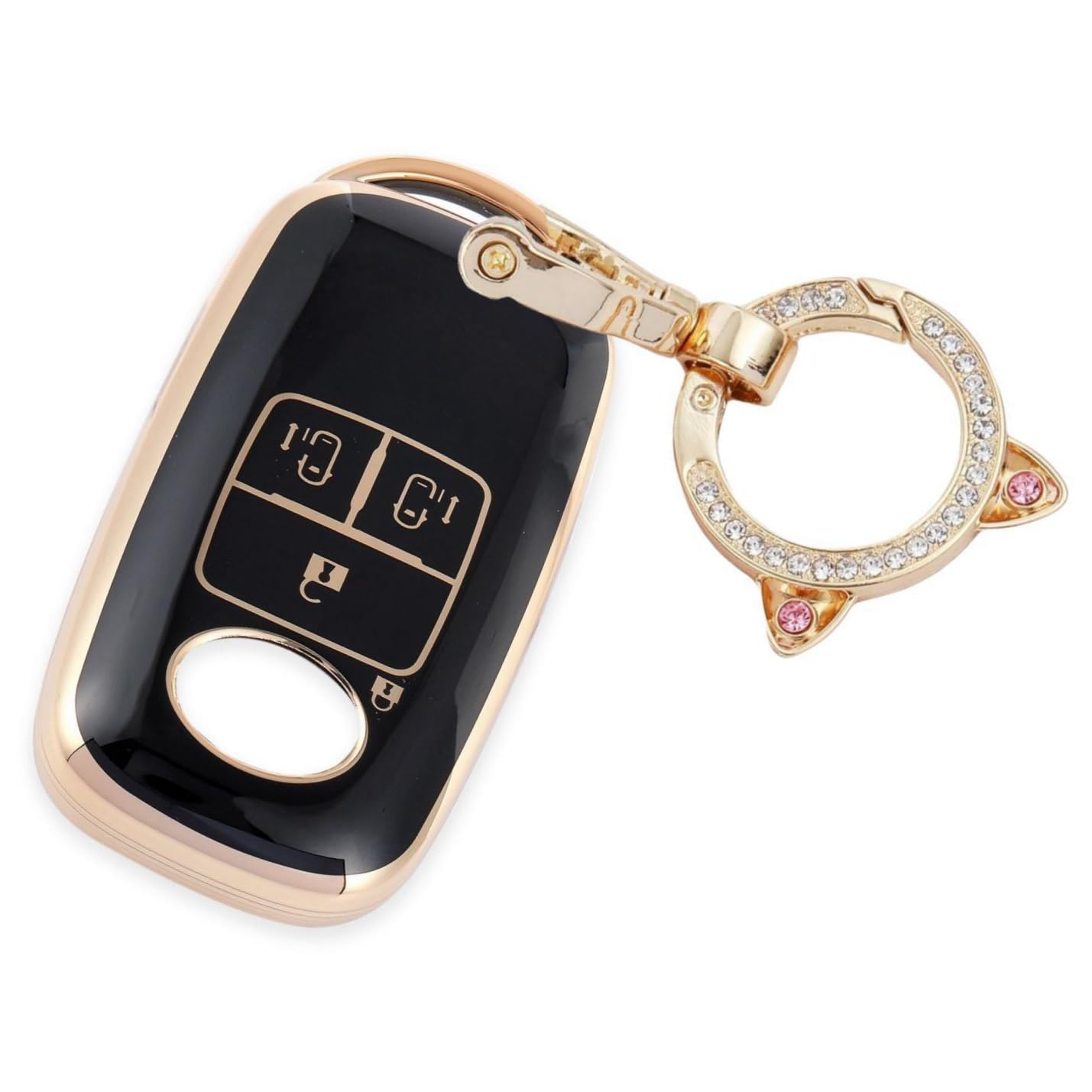 

ZANEKO Чехол для ключей Совместимый с Toyota Rise Roomy Чехол для ключа Совместимый с Daihatsu Rocky New ZA-MEK-ftDFB4-Black чёрный