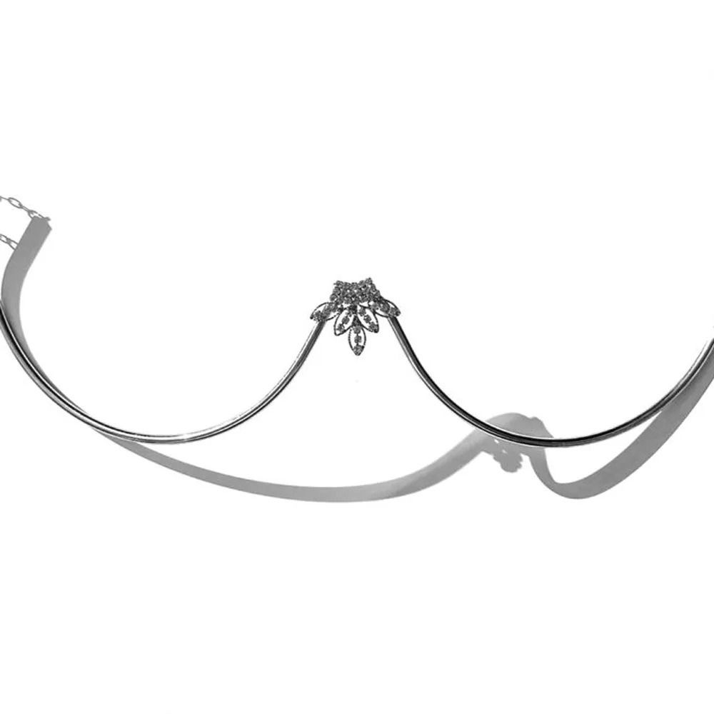 Zircon Leaf Rhinestone Breast Chain Adjustable Bikini Crystal Chain Chest Bracket Chain  Club