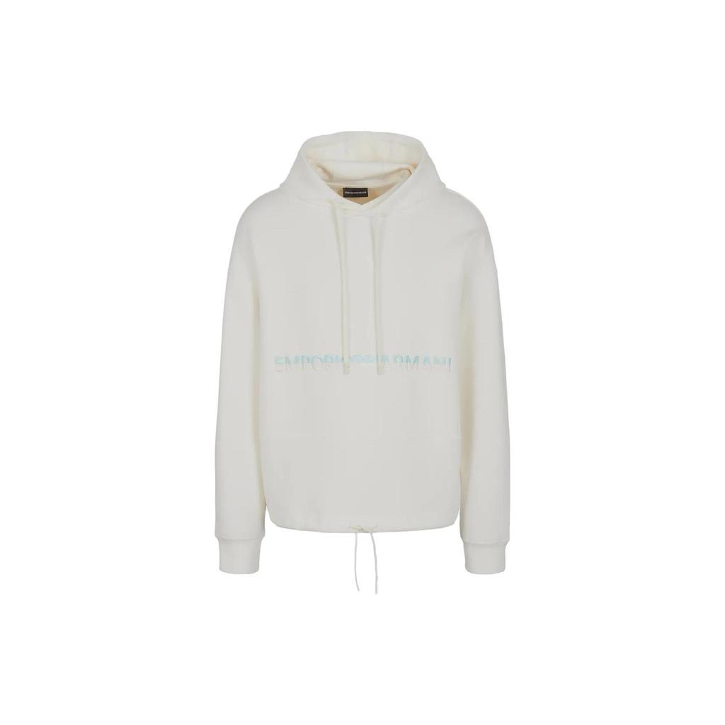 Emporio Armani logo-embroidered drawstring hoodie 6R1MCM-1JHSZ-0643