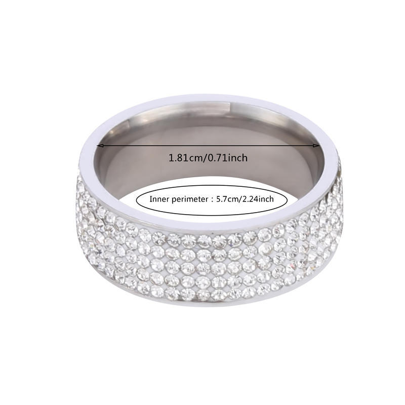 Damen Herren Mode Luxus Zirkon Diamant Ring Zierlich Paar Eheringe Elegantes Schmuckstück Geschenk