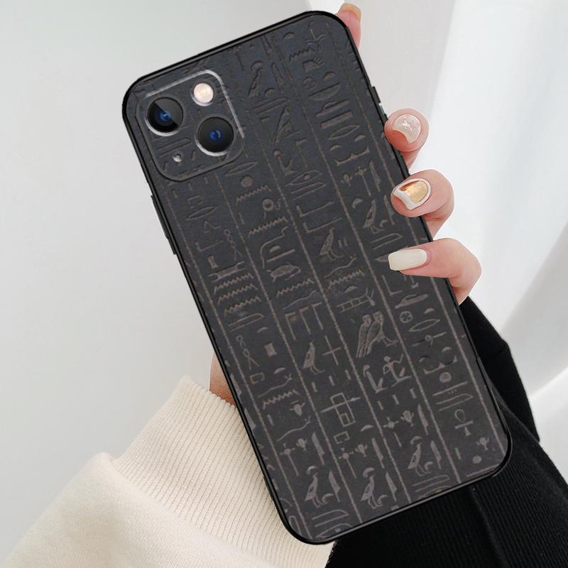Egyptian Hieroglyphics Symbols Phone Case For iPhone 17 Pro Max 14 13 12 11 15 16 Pro Max mini 16 15 Plus 16e 17 Air Cover