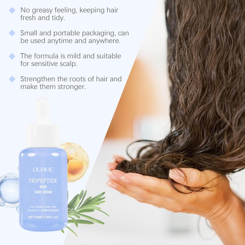 Ouhoe Nourishing Tri-peptide Hair Essence Serum For Strong Silky Hair With Shine