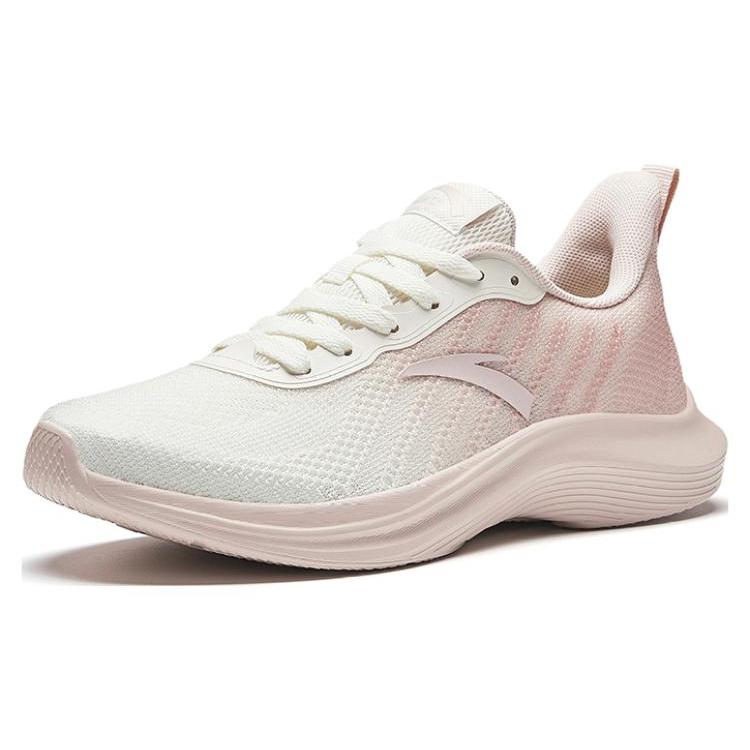 New Anta Anti Slip Wear Resistant Low Top Running Shoes Women's White Pink 922335503-3