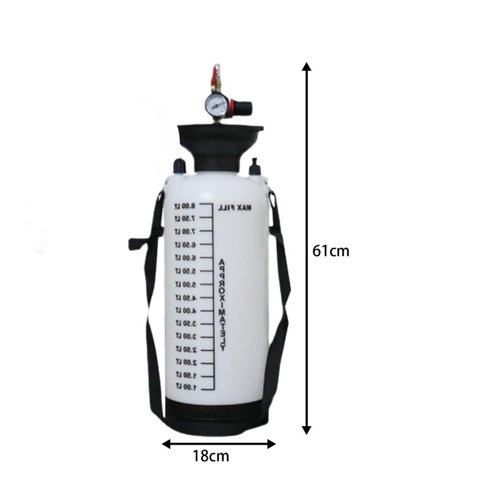 Bomba de Fluido para Automóviles de 5L/8L Herramienta de Relleno de ATF Rellenador de Aceite de Caja de Cambios Extractor y Dispensador Neumático de Fluido Tanque Rellenador de Aceite de Engranajes