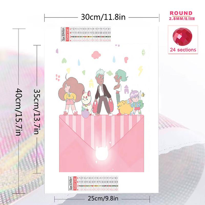 Bee and PuppyCat 100% Round Full Drill 5D DIY Diamond Painting Embroidery Cross Stitch Rhinestone Décor