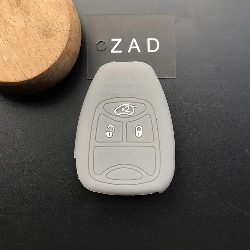 ZAD silicone rubber car key cover case set protector shell holder for JEEP wrangler   grand cherokee compass patriot car styling