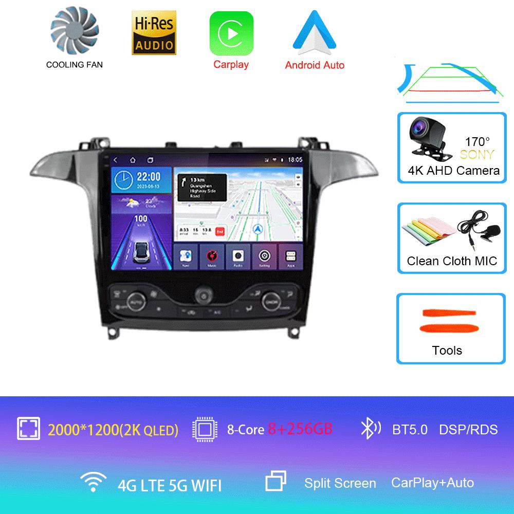 Android 14 Video Player For Ford S Max S-MAX 2006 - 2015 For Ford Galaxy 2014 Car Radio Car Multimedia GPS Radio Navigation DVD