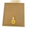 Cool Tone Fashion Square Multicolor Zircon Pendant Necklace Elegant And Sophisticated Jewelry