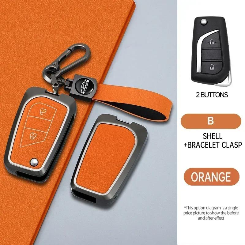 

Zinc Alloy Car Key Protective Cover Remote Key Case For Toyota Yaris Rav4 Highlander Auris Avensis Aygo Scion Tc Im