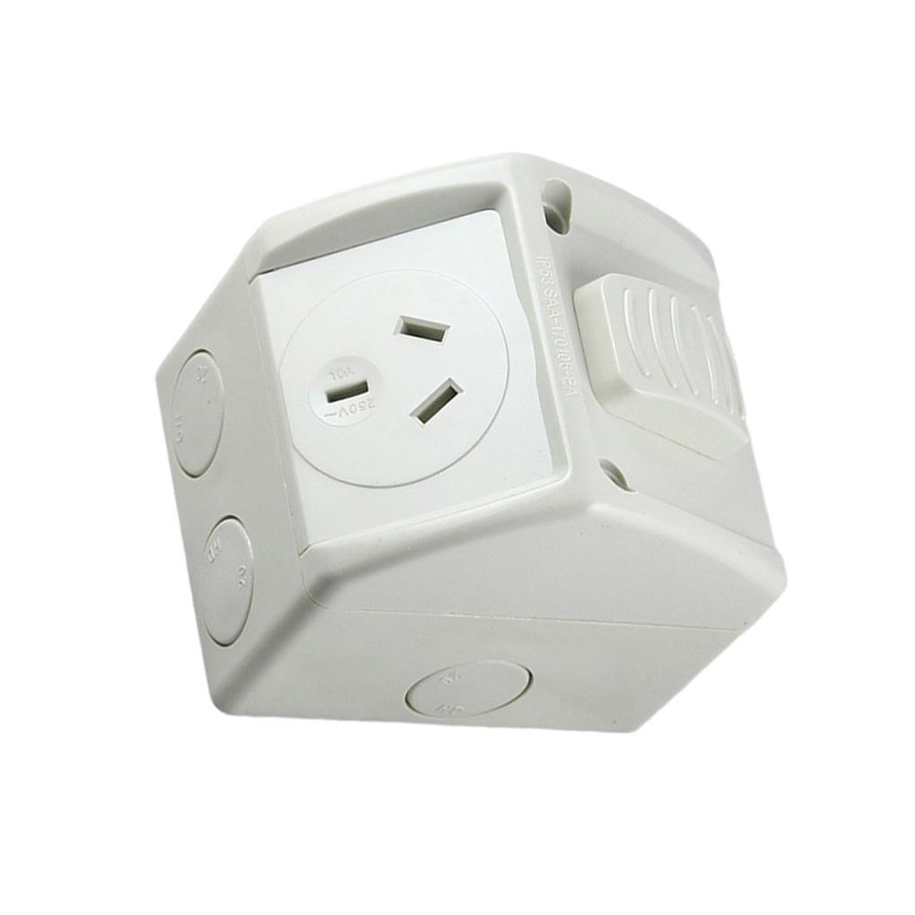 

15A Power Point Weatherproof Single/Double Power Point 15 Amp Socket Waterproof Outdoor Single Socket AU Plug