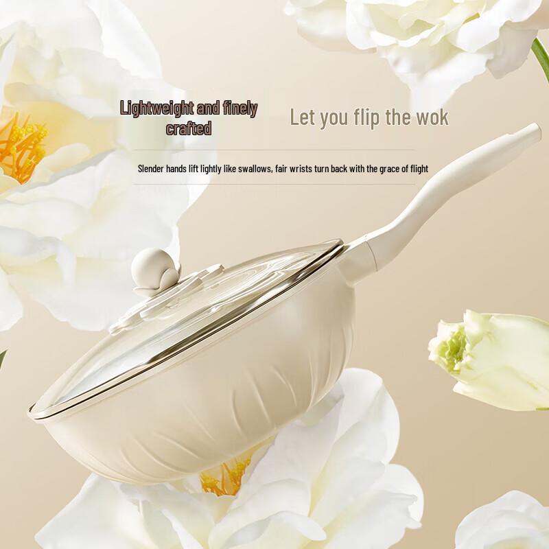 Velosan Enameled Cast Iron Double-Handle Wok 32cm
